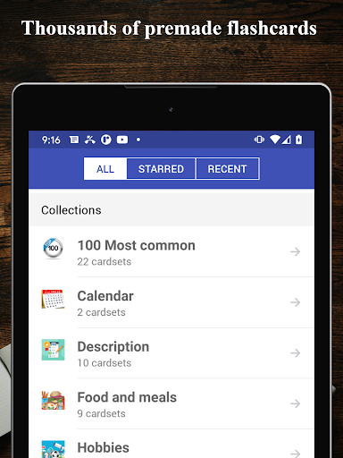 Screenshot of Dutch flashcards