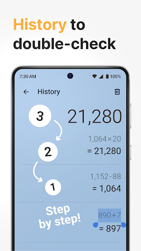 Screenshot of Calculator Plus with History