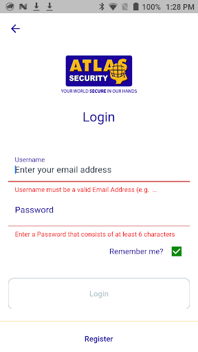 Android application Atlas Security screenshort