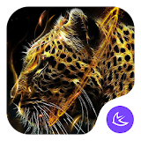 Fire Leopard Wolf--APUS Launcher fashion theme icon
