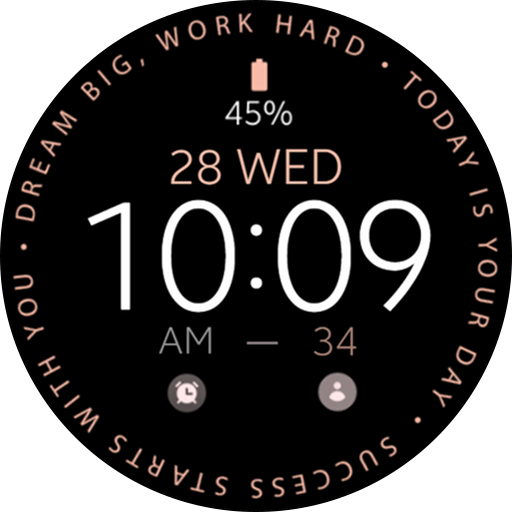 Pink Gold Inspire Watch Face Download on Windows