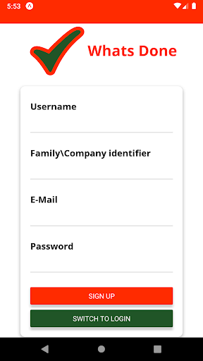 Whats Done: Shared ToDo Tasks Screen 2