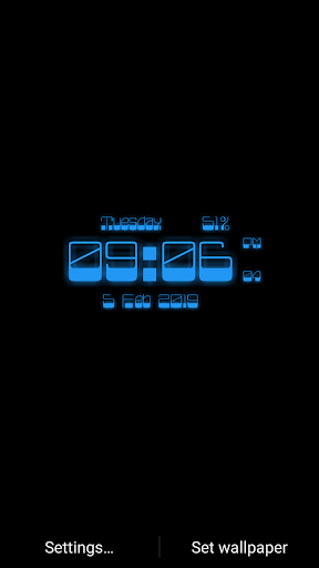 Android application Blaz Digital Clock Lwp screenshort