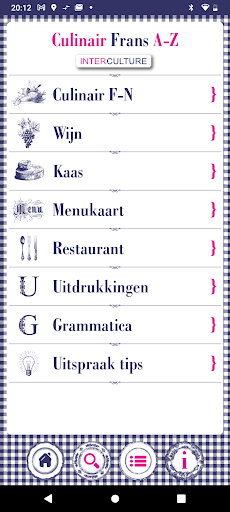 Android application Culinair Frans A-Z screenshort