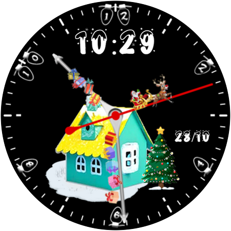 Android application DiF Christmas Watchface screenshort