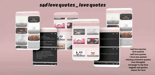 Android application sad love quotes & love quotes screenshort
