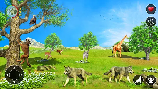 狼遊戲：野生動物模擬 3D