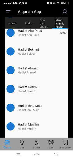 Android application Al-quran offline dan Do'a screenshort