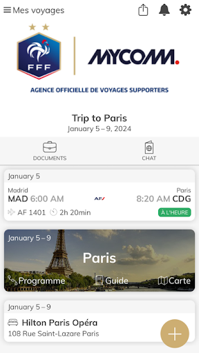 Android application Mon Voyage FFF screenshort