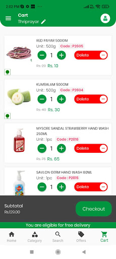 Samrudhi - Online Supermarket Screen 2