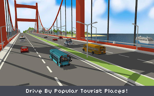 Blocky School Bus & City Bus Simulator Craft 2.0 screenshots 6