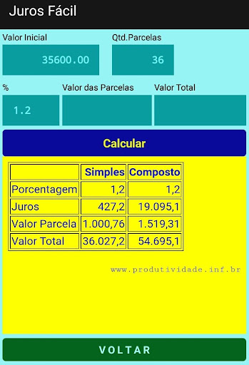 Juros Fácil Screen 2