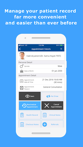 Android application trakMD: Doctor App screenshort