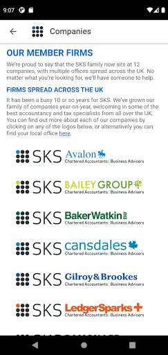 SKS Business Services Screen 2