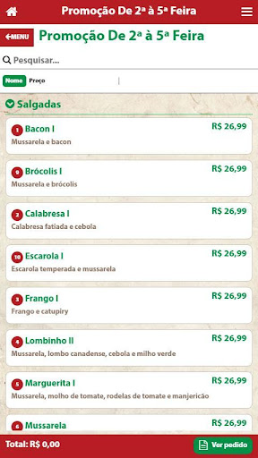 Dom Michelli Pizzaria Screen 2