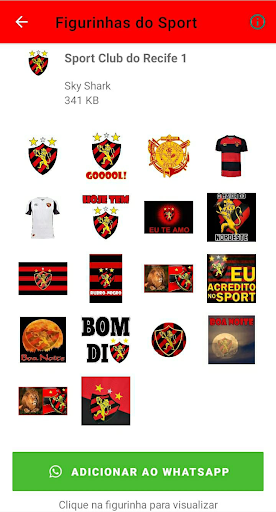 Android application Figurinhas do Sport screenshort