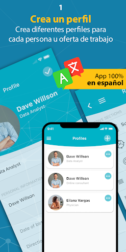 Vista previa de la aplicación