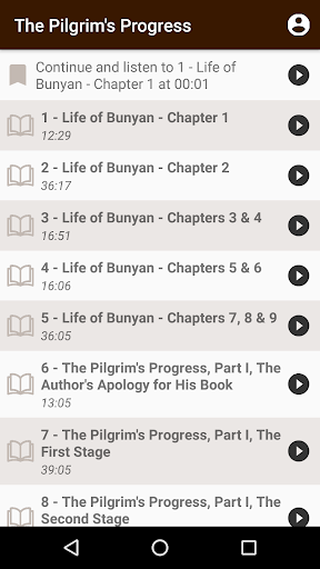 Android application The Pilgrim's Progress screenshort