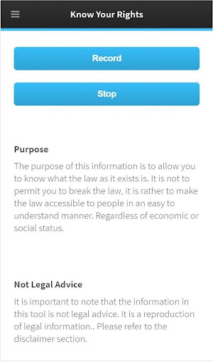 Android application Know Your Rights screenshort