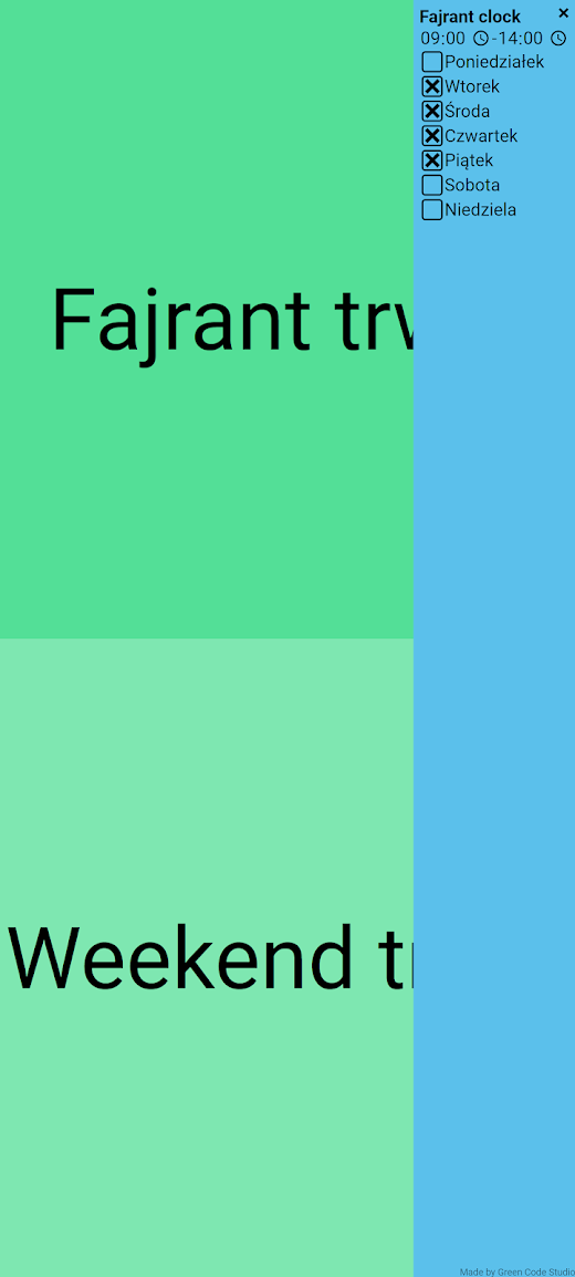 Android application Fajrant Clock screenshot