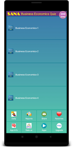 Android application Business Economics Quiz screenshort