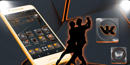 Simple Black Launcher Theme Screen 2