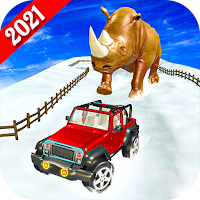 Rhino wild car chase 3D game
