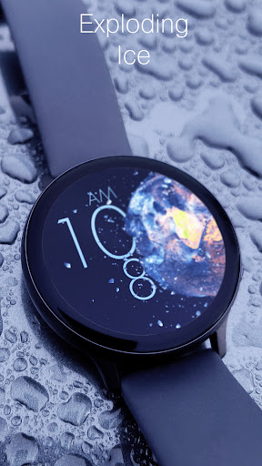 Android application Exploding Ice Watch Face screenshort