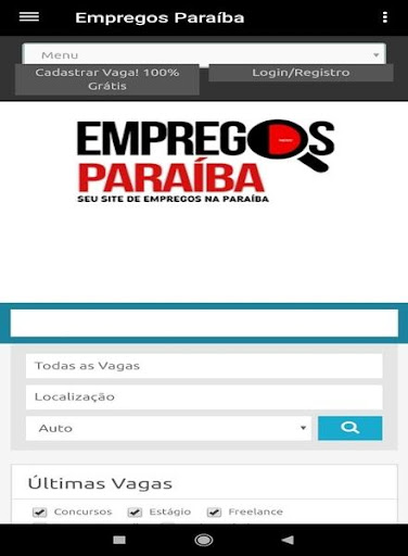 Android application Empregos Paraíba screenshort