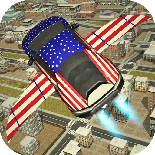 Free Flying Racing Car Driving  Icon