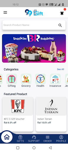 Android application 99gift - Brand Gift Vouchers screenshort