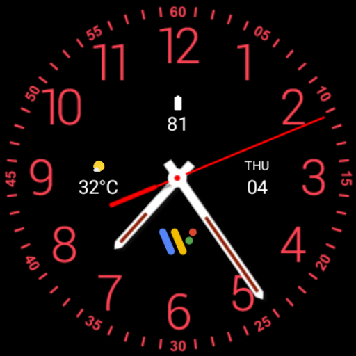 Black Max Analogue Watch Face
