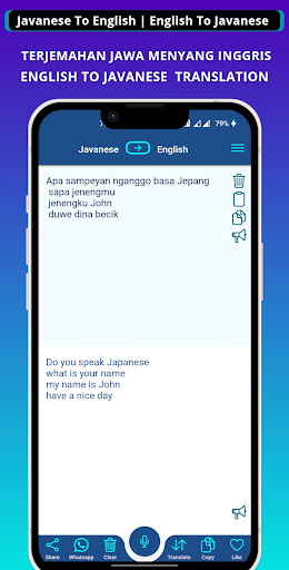 Android application Javanese - English Translator screenshort