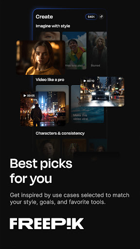 Screenshot of Freepik AI: Video Generator