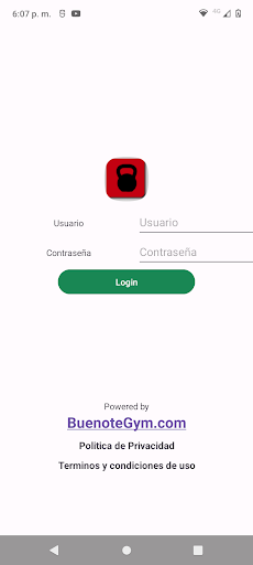 BuenoteGym Screen 2