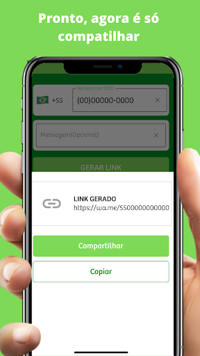 Gerador de link pro zap Screen 2