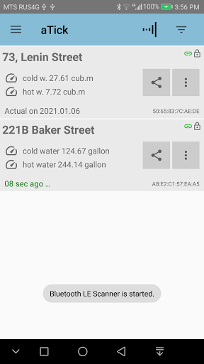 Android application aTick screenshort