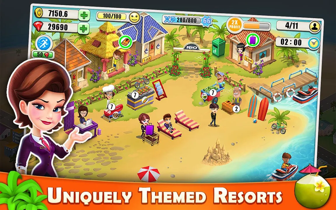 Download Resort Tycoon (MOD Unlimited Gems)