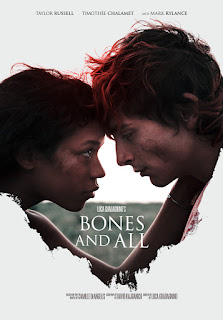 alt="Based on the novel by Camille DeAngelis, ""Bones and All"" is a story of first love between Maren (Taylor Russell), a young woman learning how to survive on the margins of society, and Lee (Timothée Chalamet), an intense and disenfranchised drifter; a liberating road odyssey of two young people coming into their own, searching for identity and chasing beauty in a perilous world that cannot abide who they are. Luca Guadagnino directs from a screenplay by David Kajganich. The stellar cast also includes André Holland, Chloë Sevigny, David Gordon Green, Michael Stuhlbarg and Mark Rylance.   Cast & credits  Actors Taylor Russell, Timothée Chalamet, Michael Stuhlbarg, André Holland, Chloë Sevigny, David Gordon-Green, Jessica Harper, Jake Horowitz, Mark Rylance, Kendle Coffey, Ellie Parker, Madeleine Hall, Christine Dye, Sean Bridgers, Anna Cobb, Marshall Jackson, Marcia Dangerfield, Burgess Byrd, Max Soliz  Directors Luca Guadagnino  Producers Dave Kajganich, Francesco Melzi d'Eril, Gabriele Moratti, Lorenzo Mieli, Luca Guadagnino, Marco Morabito, Peter Spears, Theresa Park, Timothée Chalamet  Writers Camille DeAngelis, David Kajganich"