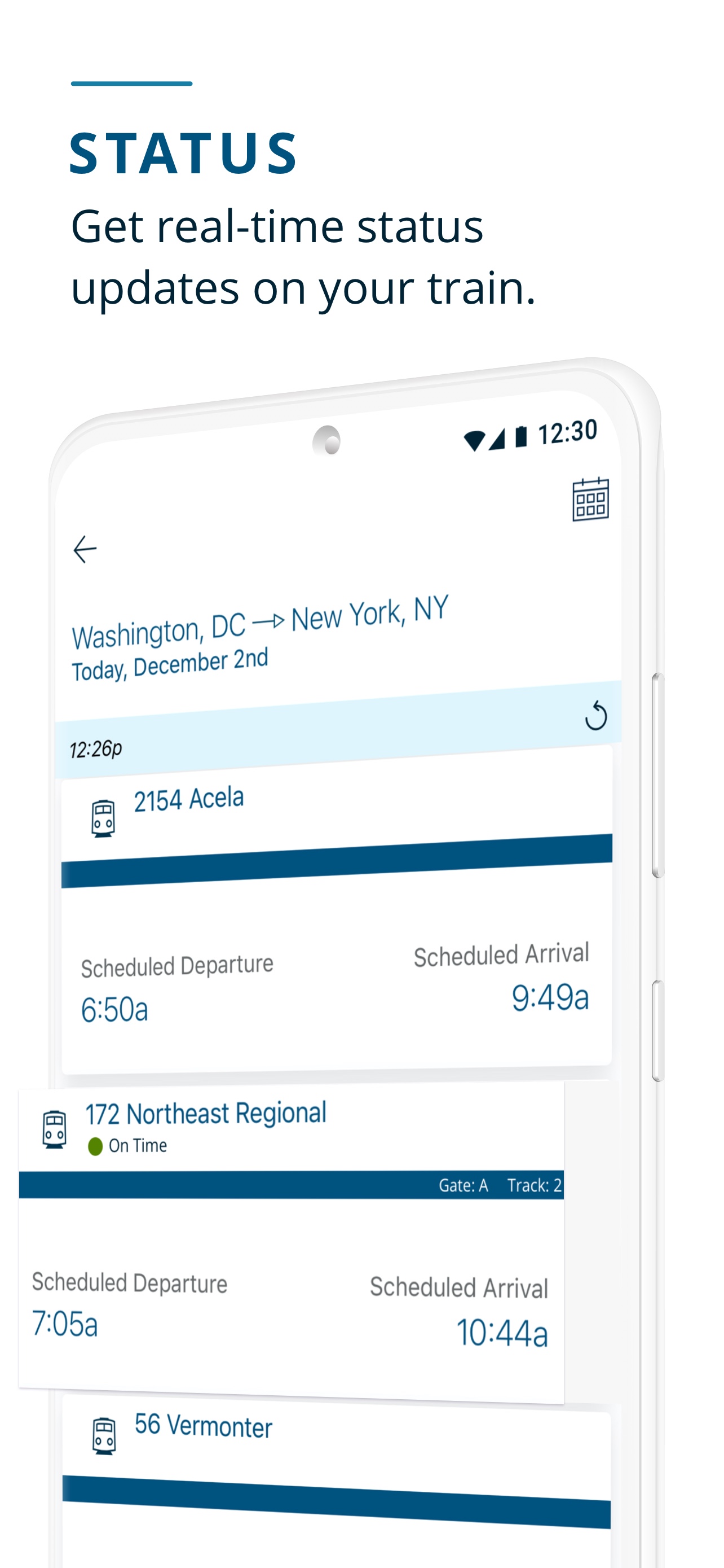 Android application Amtrak screenshort