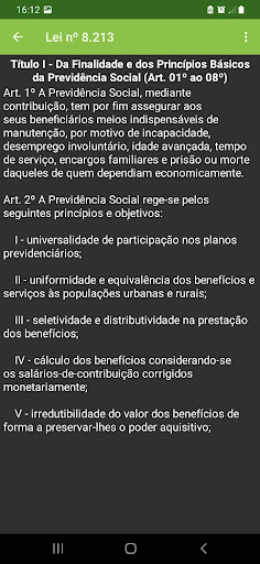 Lei nº 8.213 Screen 3