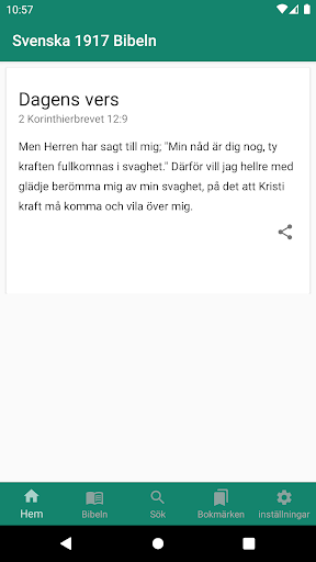 Android application Swedish Bible, Svenska 1917 screenshort