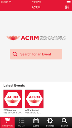 ACRM Events Screen 2