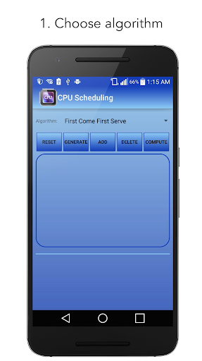 Android application CPU Scheduling screenshort