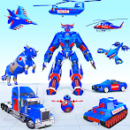 Police Bull Robot Truck Games