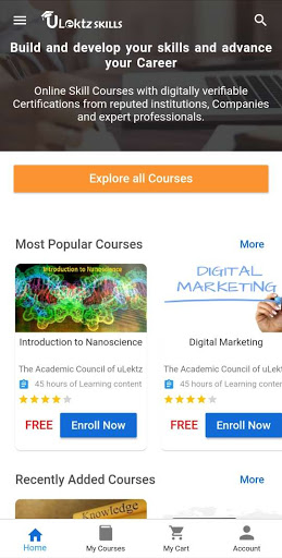 Android application uLektz Skills screenshort