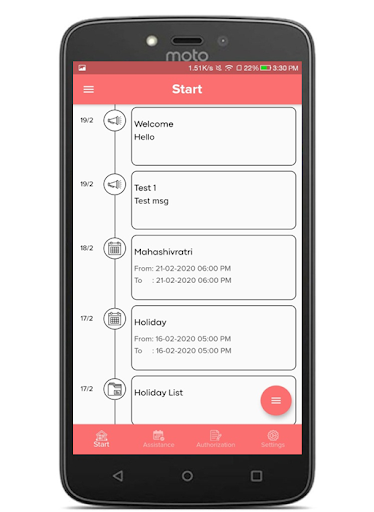 Android application eSchool screenshort