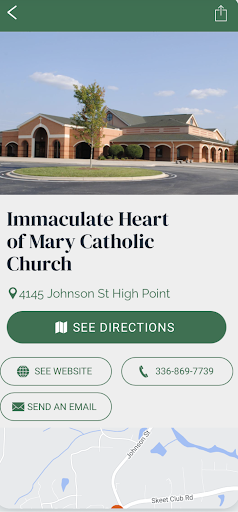 Immaculate Heart of Mary - HP Screen 3