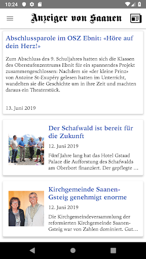 Android application Anzeiger von Saanen screenshort