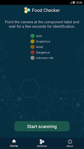 Android application Food Checker screenshort